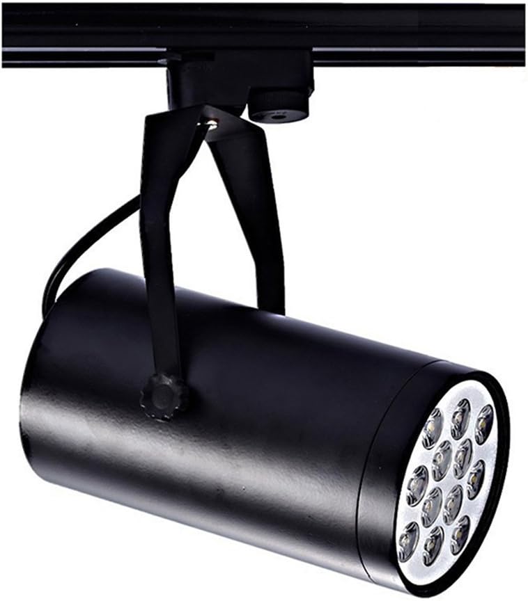 10PCS Warranty 3 Years 100-110LM/W 12W LED Track Light Bulb Dimmable COB Ceiling Bulb Spot Lighting (Non-dimmable Black Housing 3000K)