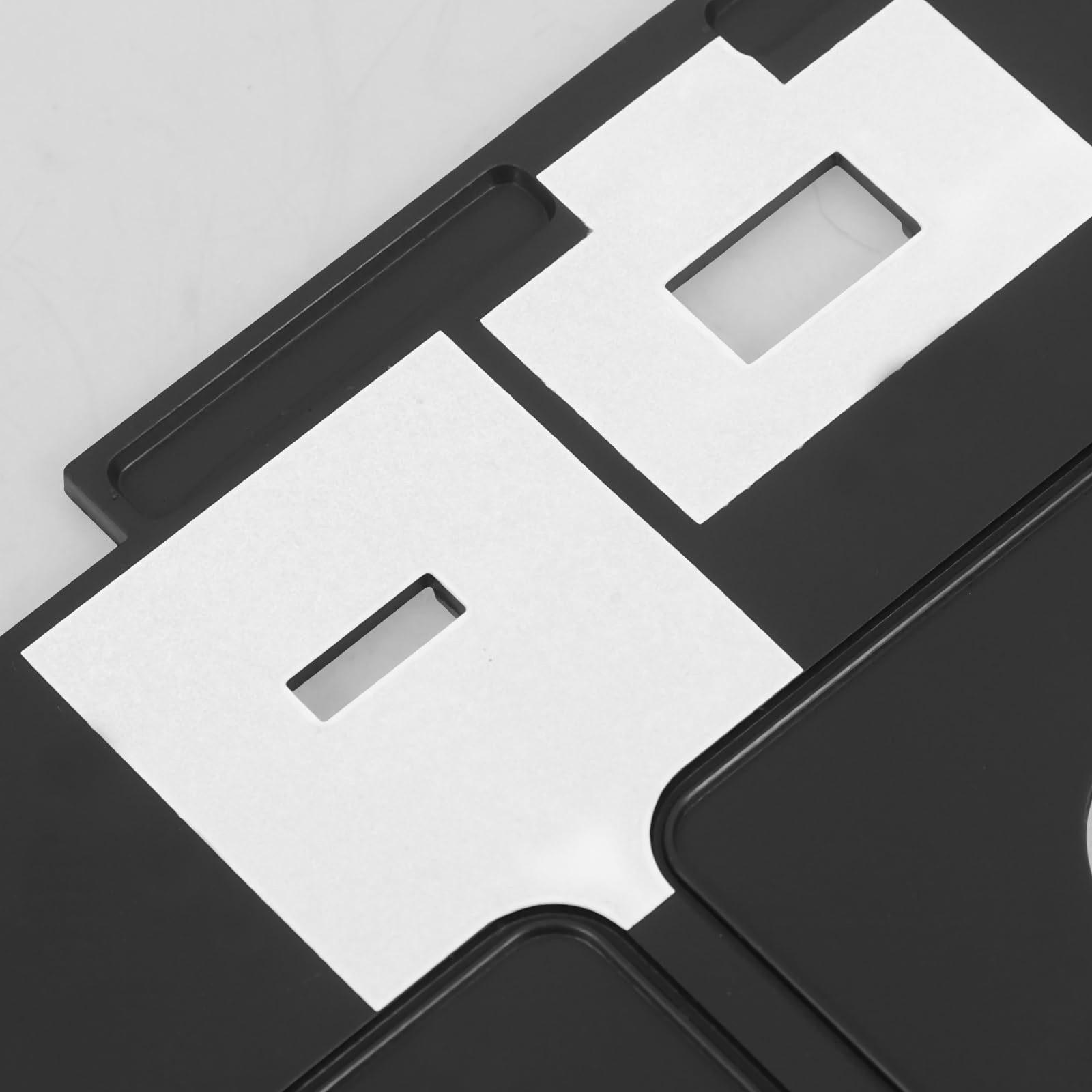 Tofficu Bandeja para Impresora De Tarjetas De Identificación 2 Unidades Bandeja Resistente PVC con Ranura para Impresión Profesional para Oficina Escuela