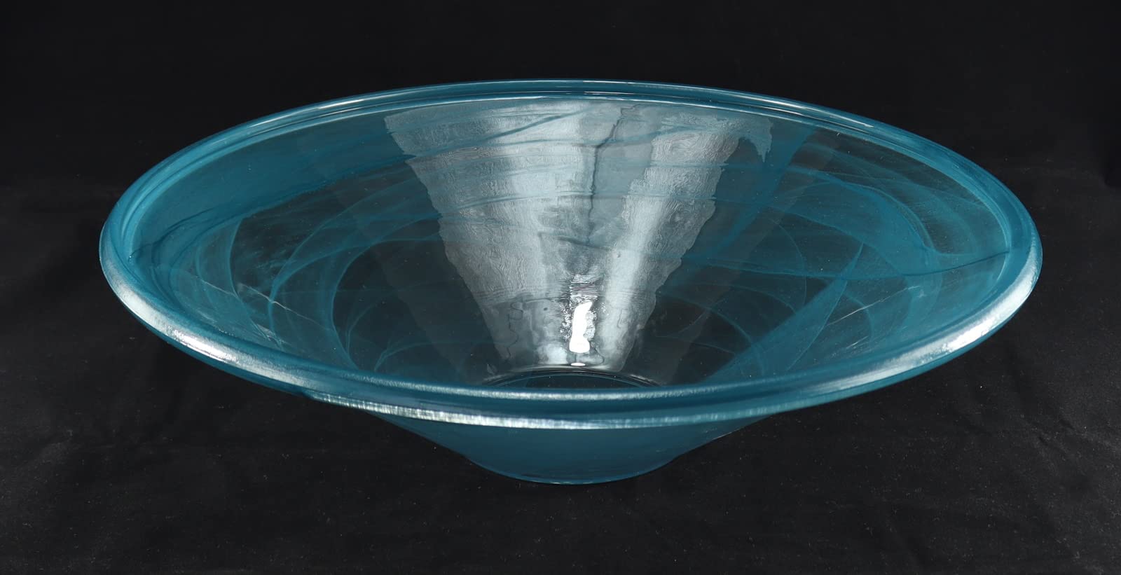 budawi® Glasschale grün rund Ø 35 cm – Brunnenschale oder Dekoschale – elegante Glas-Schale für Zimmerbrunnen, Nebler & Wohn-Dekoration