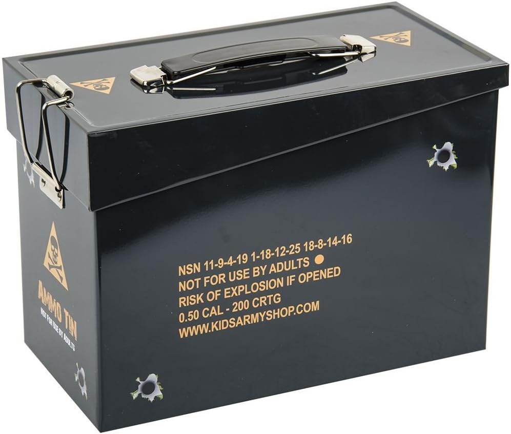 Kids Army Metal Ammunition Tin