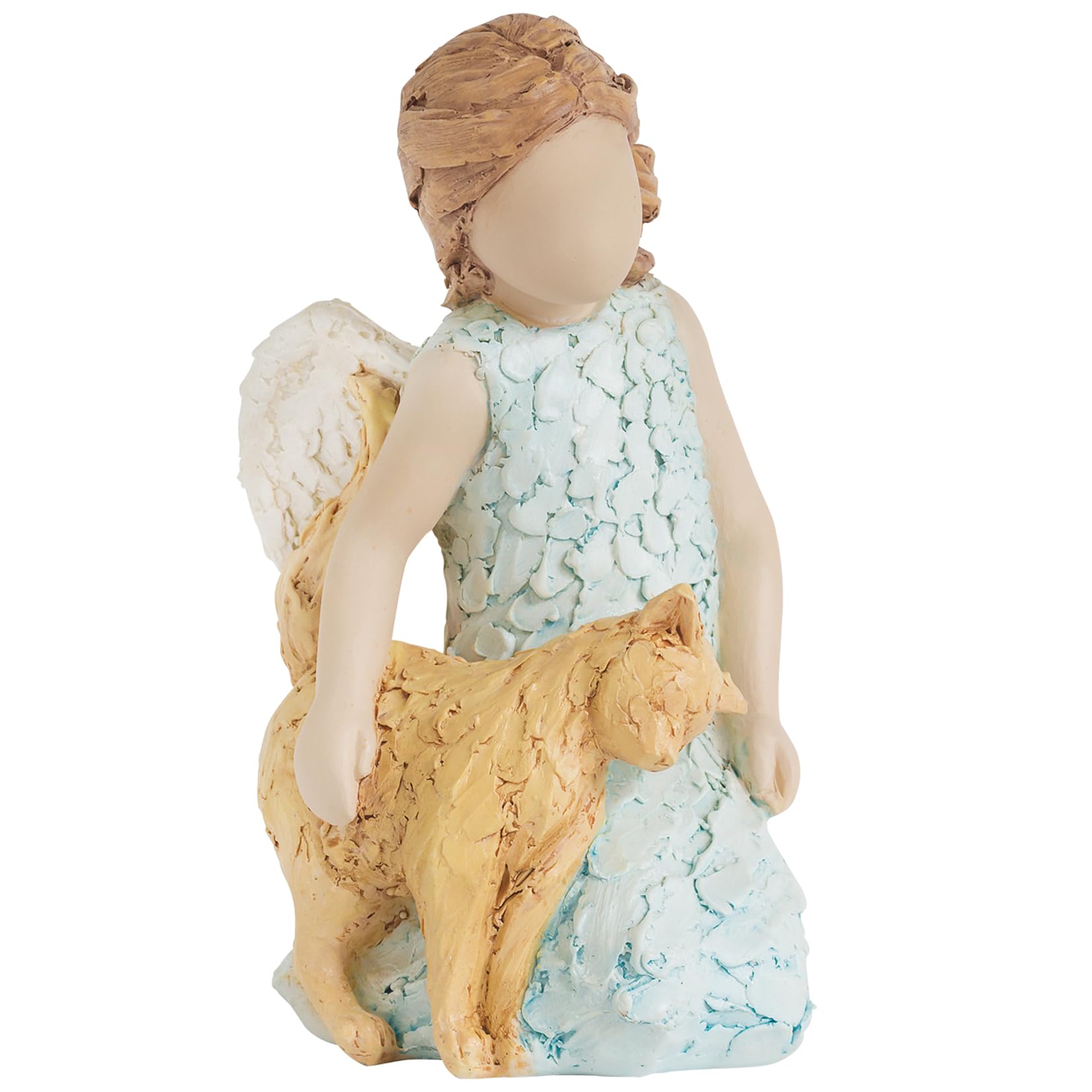 More Than Words  Much Loved Friend Cherub With Cat