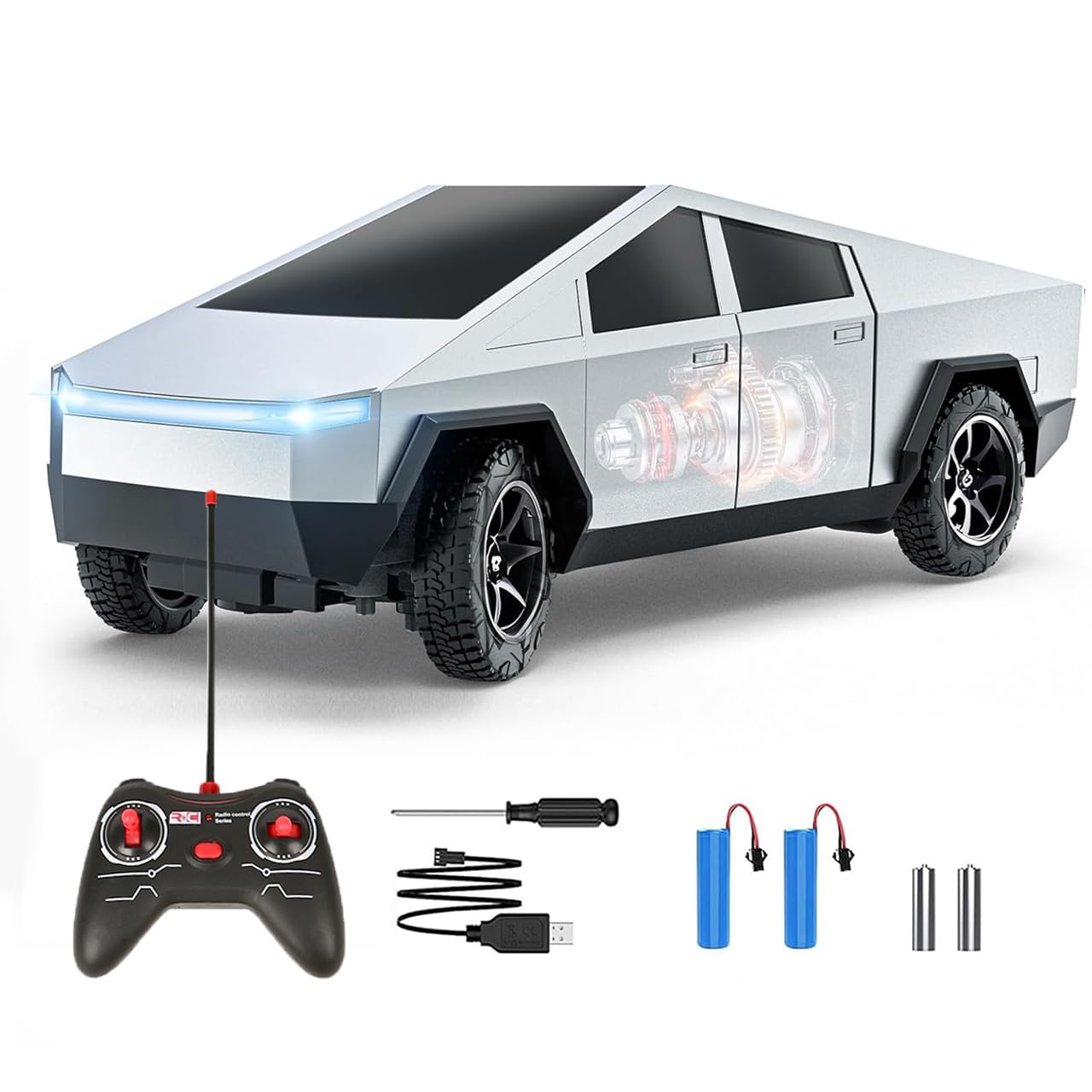 RC Car Toys, All Terrain High Speed RC Truck with Light and Loadspace, 2.4GHz Electric Vehicle Toys for Kids, Birthday Gifts for Kids, Boys and Girls