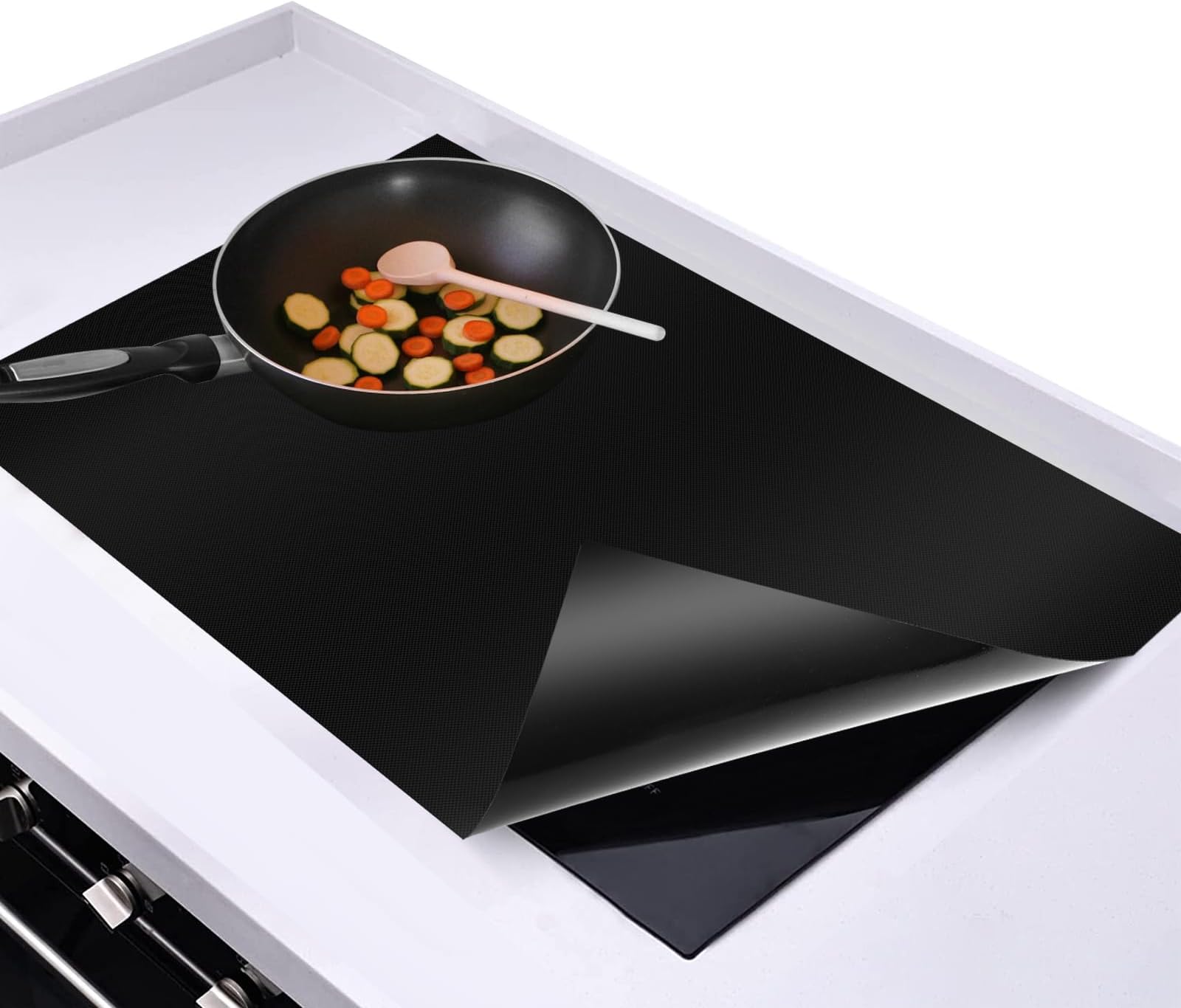 Large Induction Hob Protector Mat 90x54cm, Silicone Induction Cooker Cover, Electric Cooker Scratch Protector for Induction Stove, Multifunctional Silicone Mats (90x54cm)