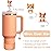 Stanley Cup Accessories Set,Including 2 Pcs 0.4in Straw Cover, 1 Silicone Spill-Proof Stopper, 1 Cute Dog Handle Charm, 1 Silicone Boot Fits Stanley 40&30 Oz Tumbler (Sunshine Orange)