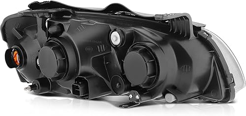 Miniatura 5 de ANPART Par de faros delanteros aptos para Hyundai Elantra 2004-2006, carcasa negra, reflector ámbar, lente transparente