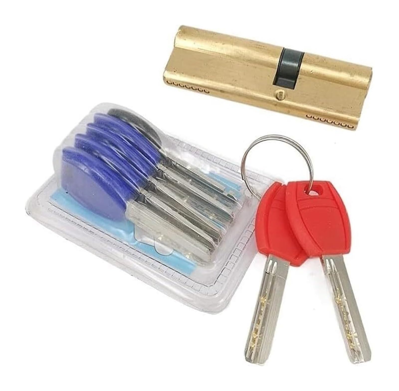 BPABDEITR Door Lock Cylinder Pure Brass AB Key Cylinder for Gate Door((37.5-52.5) 90)