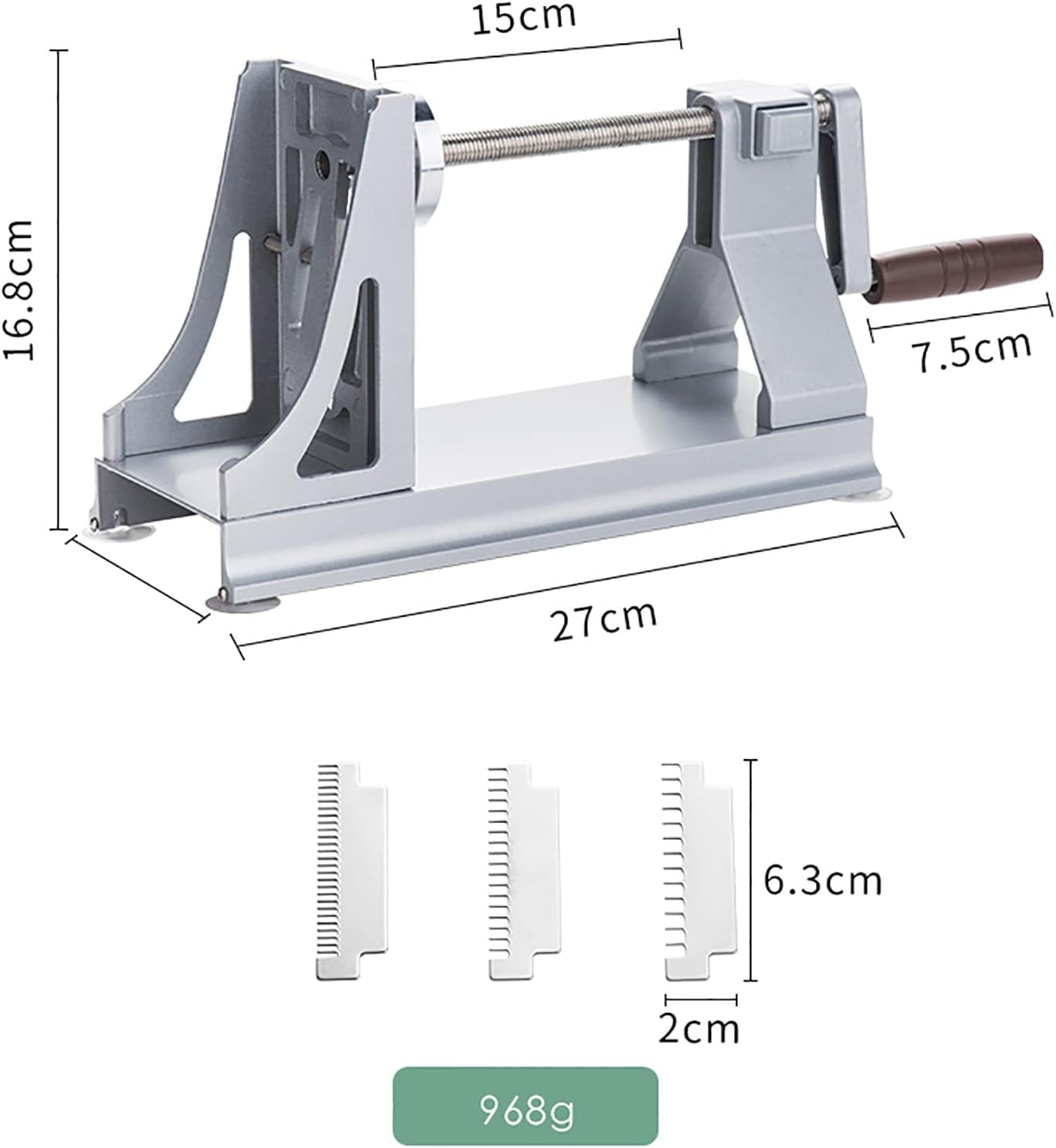 Potato Slicer, Thousand Shredded Potato Machine with Three Kinds of Blades, Making Thin Potato Shreds Like Noodles, Suitable for Cutting Potato Shreds, Radish Shreds, Zucchini Shreds