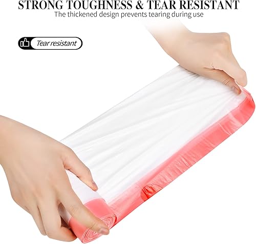 Miniatura 4 de 3 rollos de bolsas de basura pequeñas con cordón, bolsas de basura pequeñas con cordón grueso de 4 galones para cocina, baño, dormitorio, hogar,