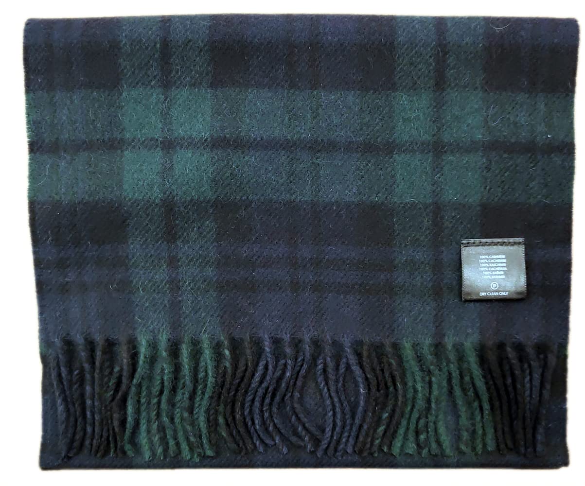 Westaway & Westaway Classic Pure Cashmere Scarf (Black Watch)