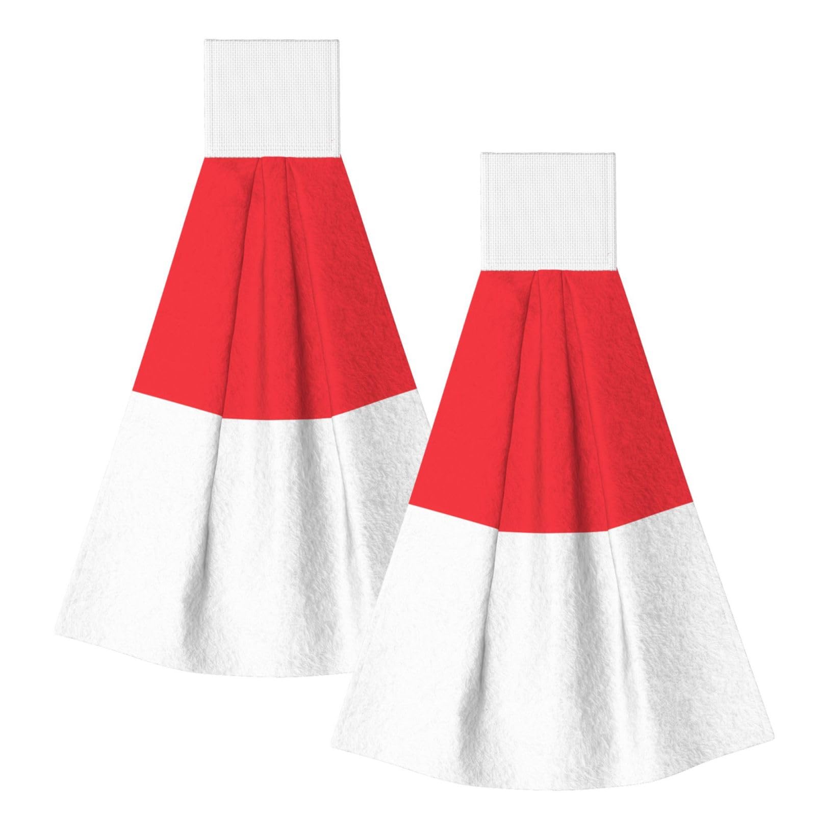 Indonesian flag Highly Absorbent Dish Towels Soft Coral Fleece Wipe