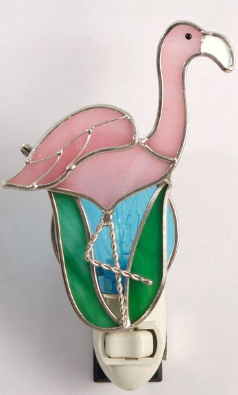 Stained Glass Flamingo Night Light