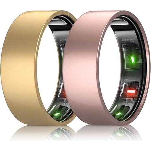 NewJourney Compatible with Oura Ring Gen 4/3 Cover | TPU Anti-Scratch Ring Protector for Working Out (Gold+Rosegold, 9)