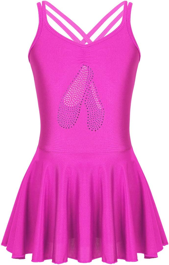 TiaoBug Justaucorps De Patinage Artistique Pour Filles - Combinaison