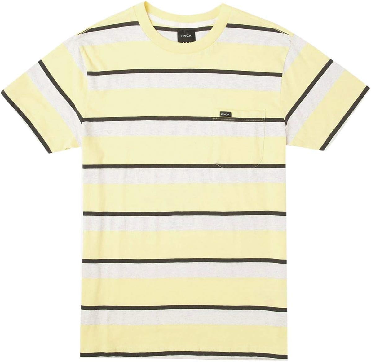 RVCA Men's Fjords Stripe Short Sleeve Crew Shirt