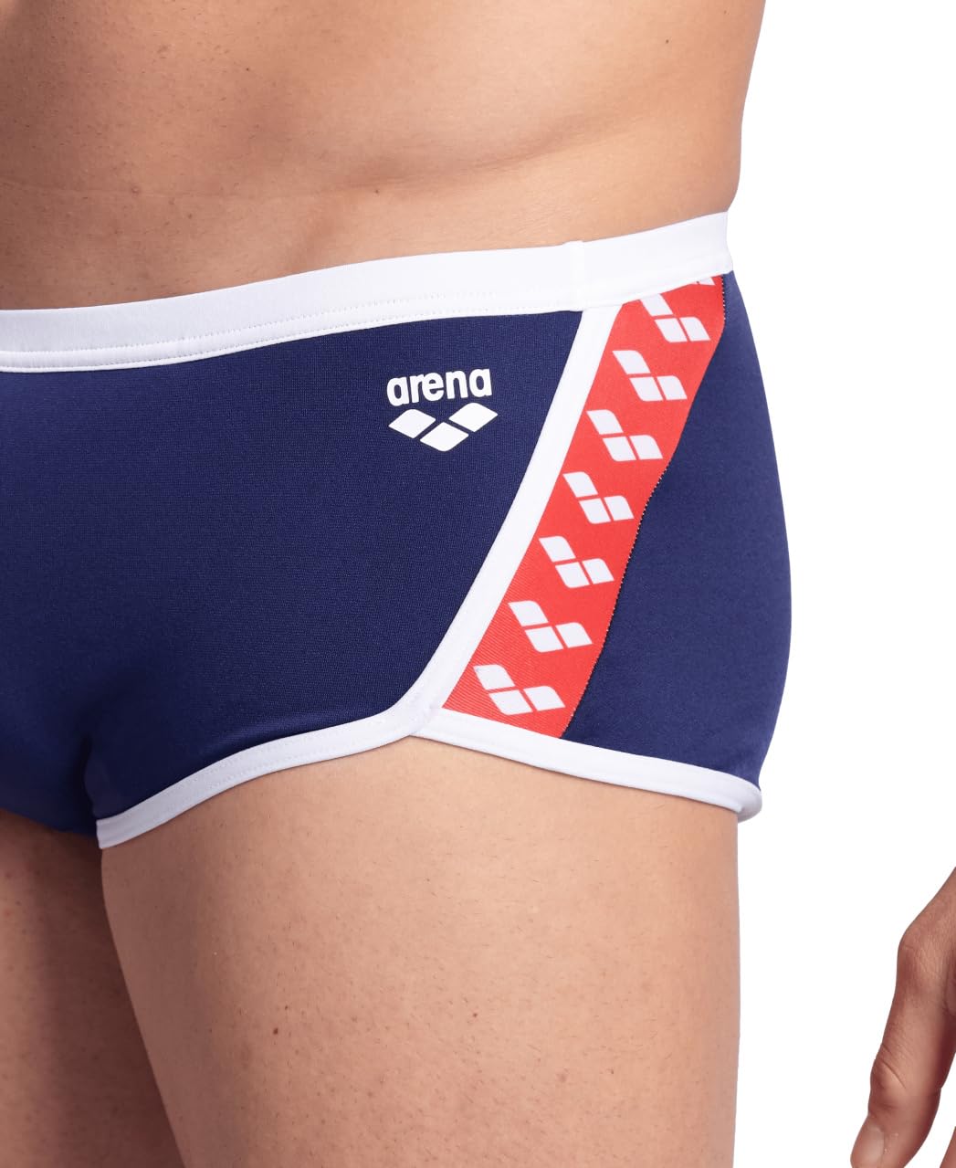 ARENA Costume Trunk Uomo Alto Nuoto Piscina Swim Briefs Icons Swim Low Waist Short Solid Blu Rosso