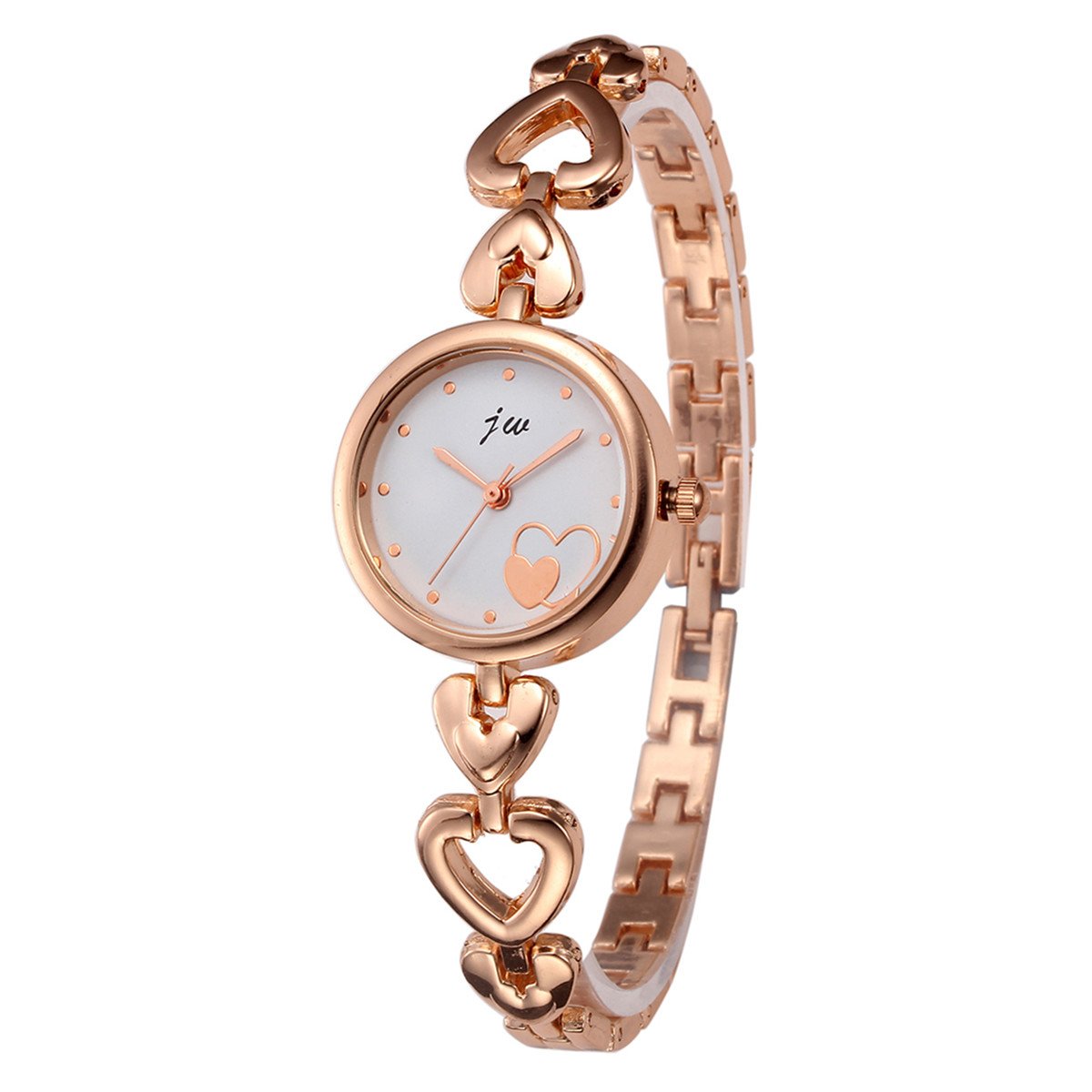 ITHANO Round Analogue White Dial Bracelet Love Design Womens Quartz Watch (B07F95PZ9G) Amazon Price History, Amazon Price Tracker