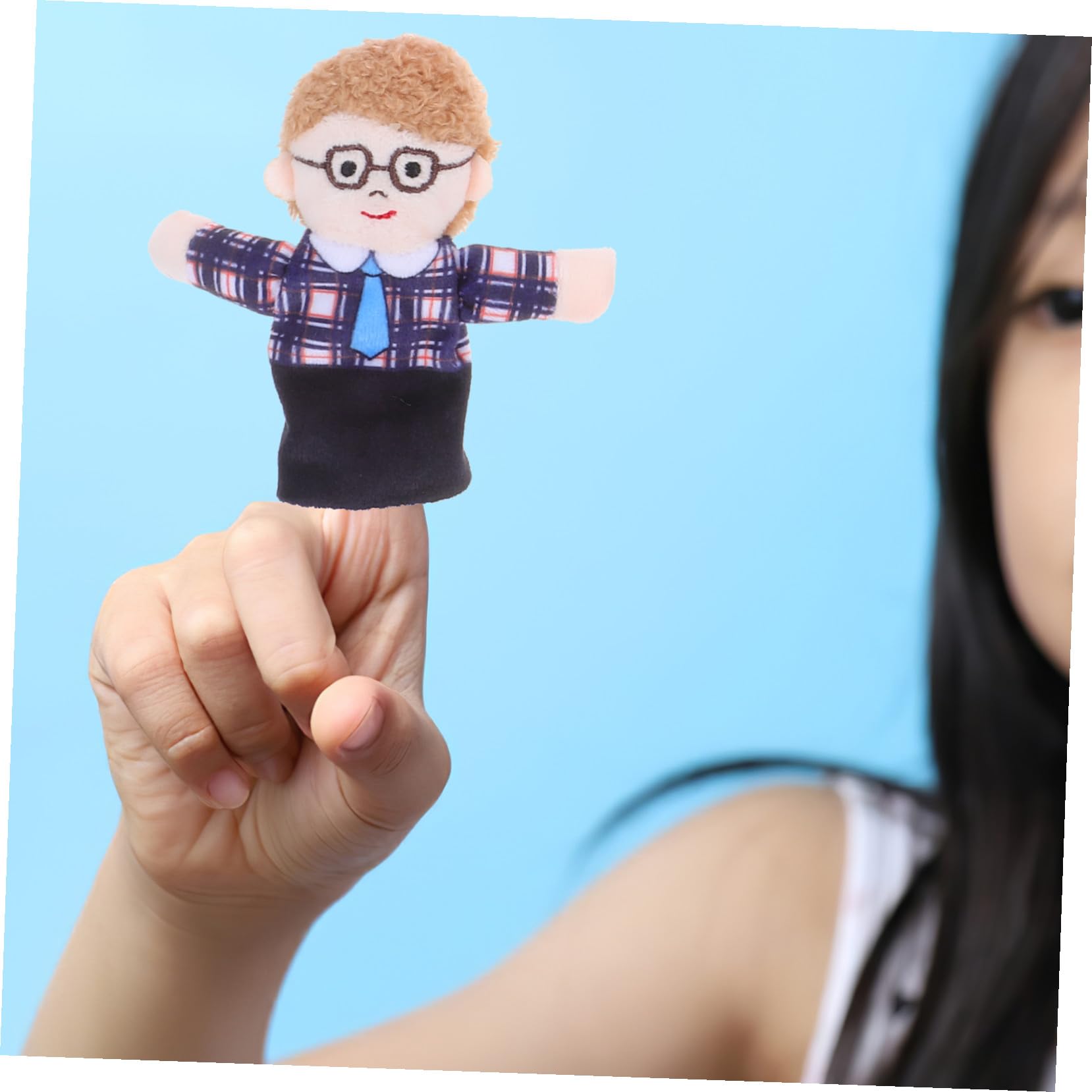 Marionetas de Dedos Familiares de Peluche 6 Piezas para Niños