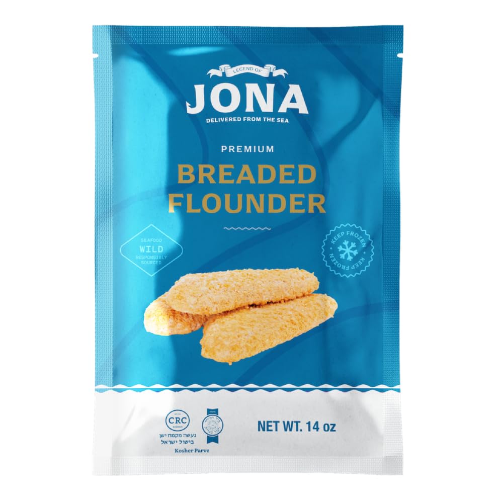 JONA Breaded Flounder Retail Bag 14 Ounce Kosher