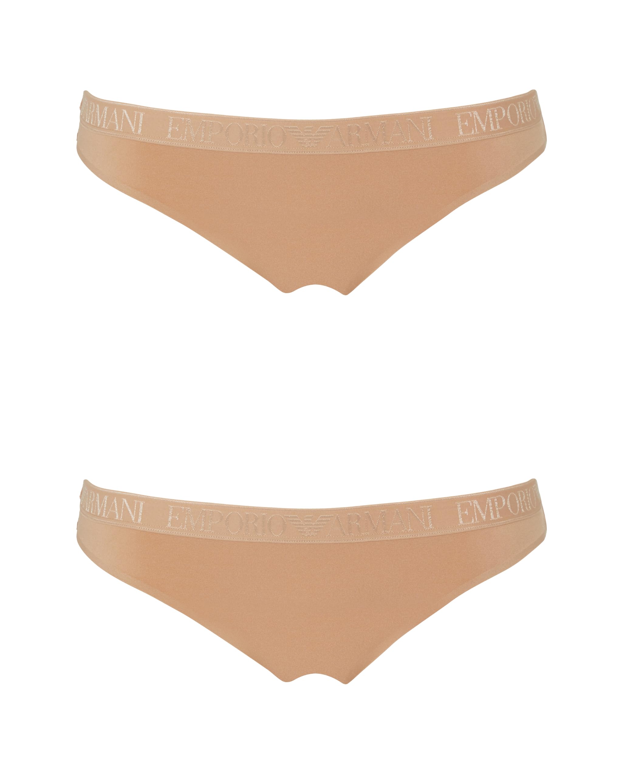 EMPORIO ARMANI Damen 2-Pack Brief Boxershorts, Hazelnut/Hazelnut, M