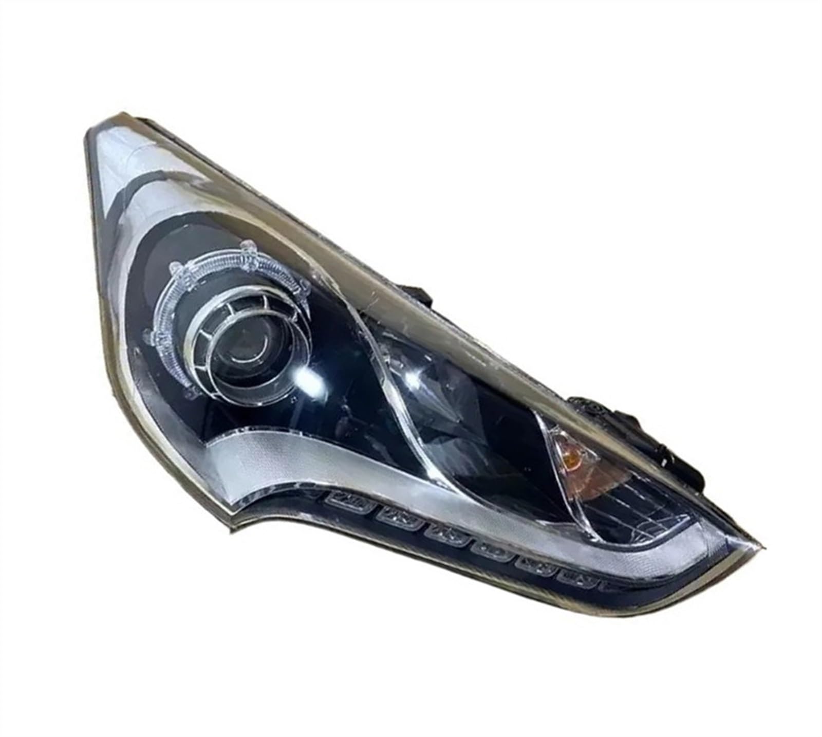 car Headlights Compatible With Hyundai For Veloster Car Front Headlamp Headlight Assembly DRL Low High Beam Turn Signal Lamp Daytime Running Front Light