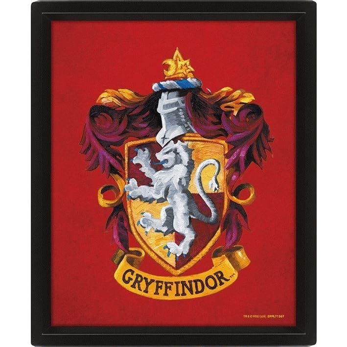 Pyramid International Póster de Harry Potter con diseño de Gryffindor, 20,5 x 25,5 cm