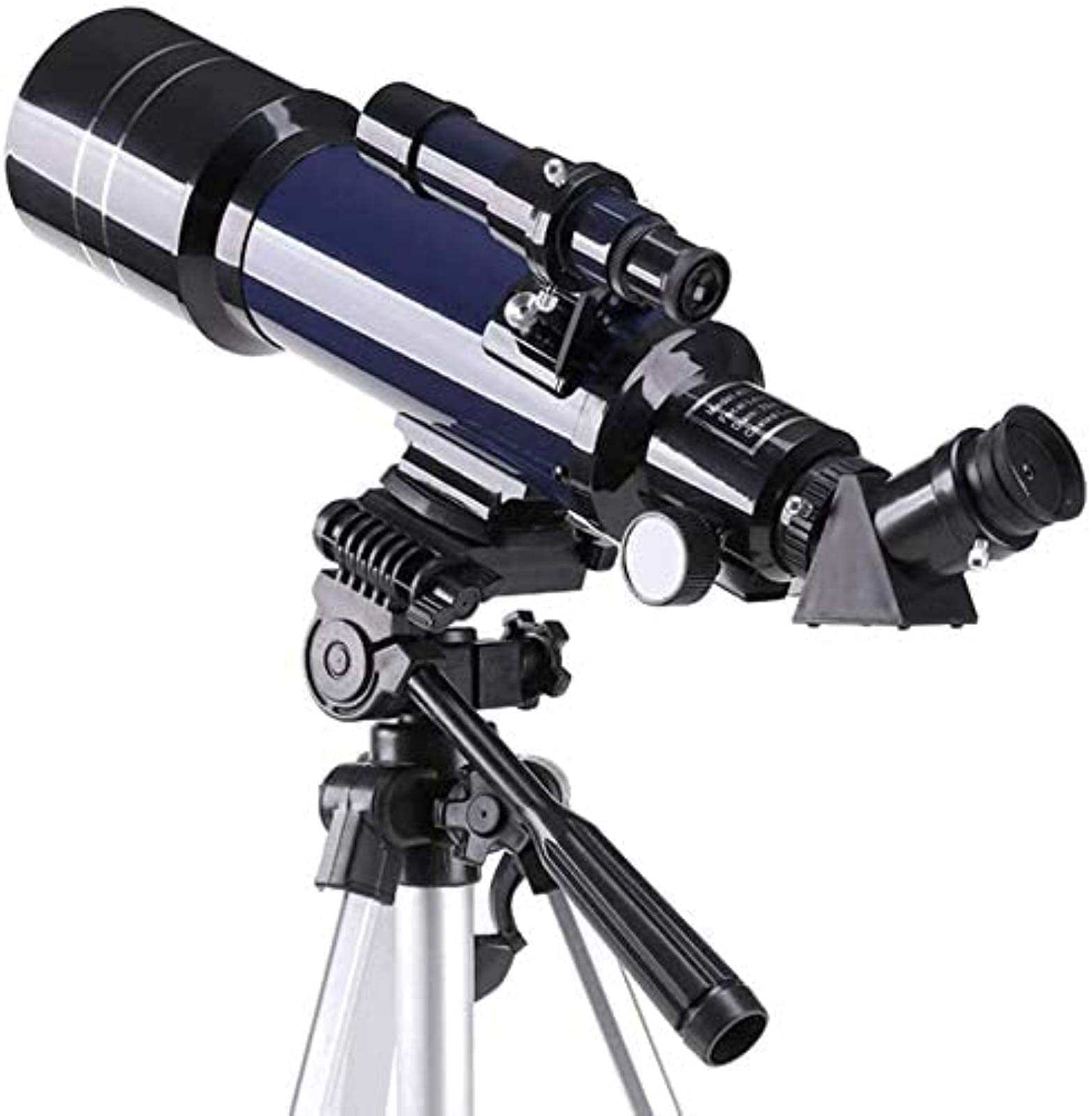 Telescopio rifrattore, telescopio per Bambini Adulti Astronomia Principianti telescopi da 70 mm, Lunghezza focale 700 mm telescopi rifrattori con ingrandimento 120X, Blu