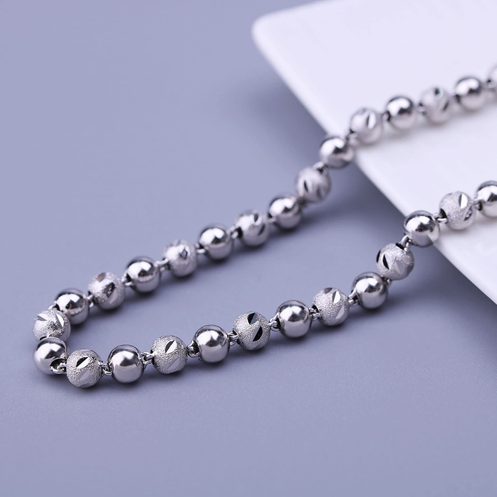 Collanine Donna Moda,Catenina Donna 40-45 cm Catena 4mm Catena Sfere Collana in Argento 925 Donna Catena Collana Donna Argento