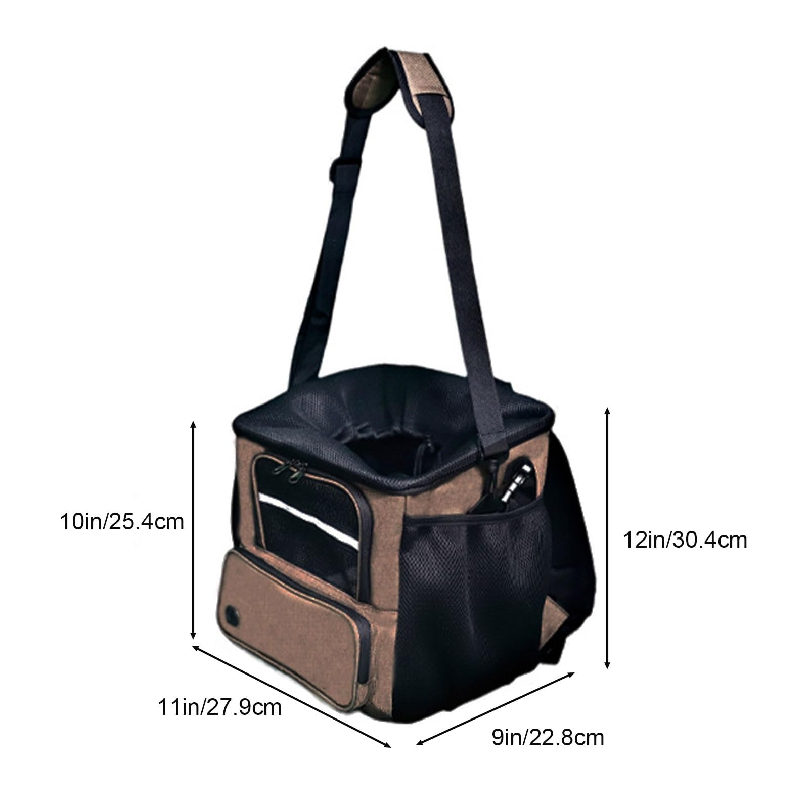 GXLGKTSTDC Dog Basket for Bike, Pet Handle Backpack Cat, Bicycle Basket, Ventilated, Soft Cushion Back Support for Travel, Cycling