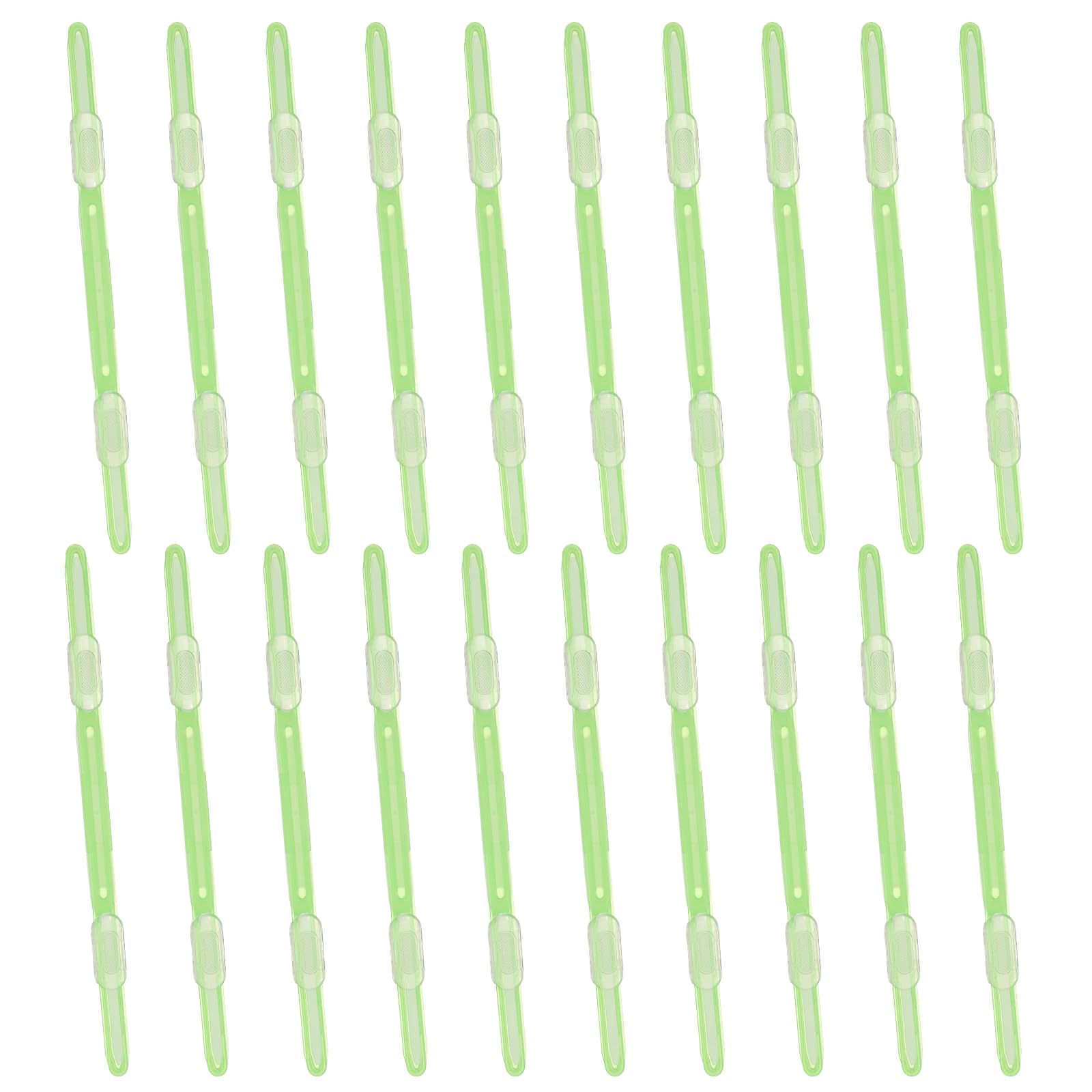 PATIKIL 20 Pcs Loose-Leaf Paper Binding Clamps, Green Plastic Paper Organizers Notebook Fasteners Reusable Prong Binder Clip for Home Office File Report Chart Documents