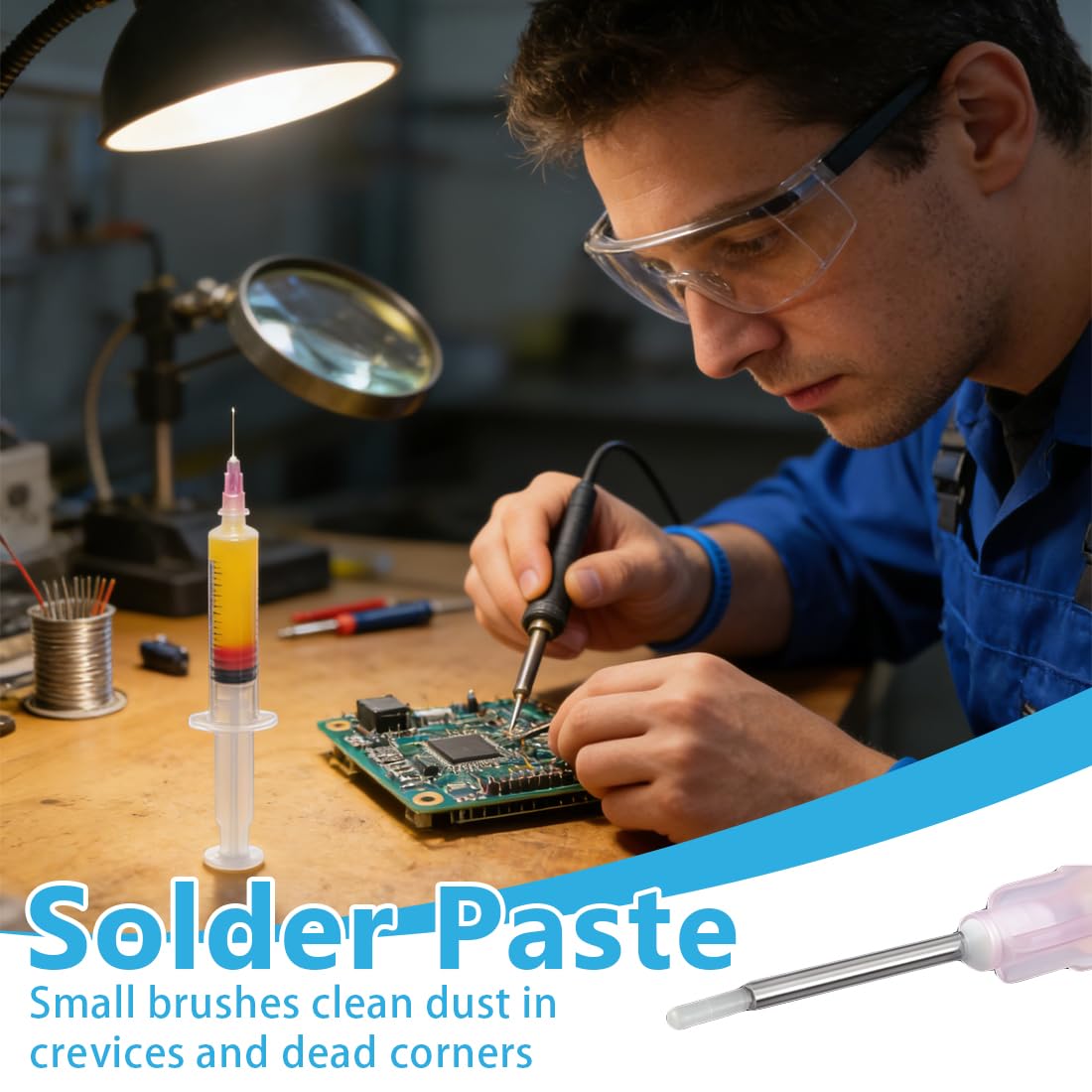 Flux para soldar electrónica - Soldering flux en pasta, 3 unidades para estaño y SMD