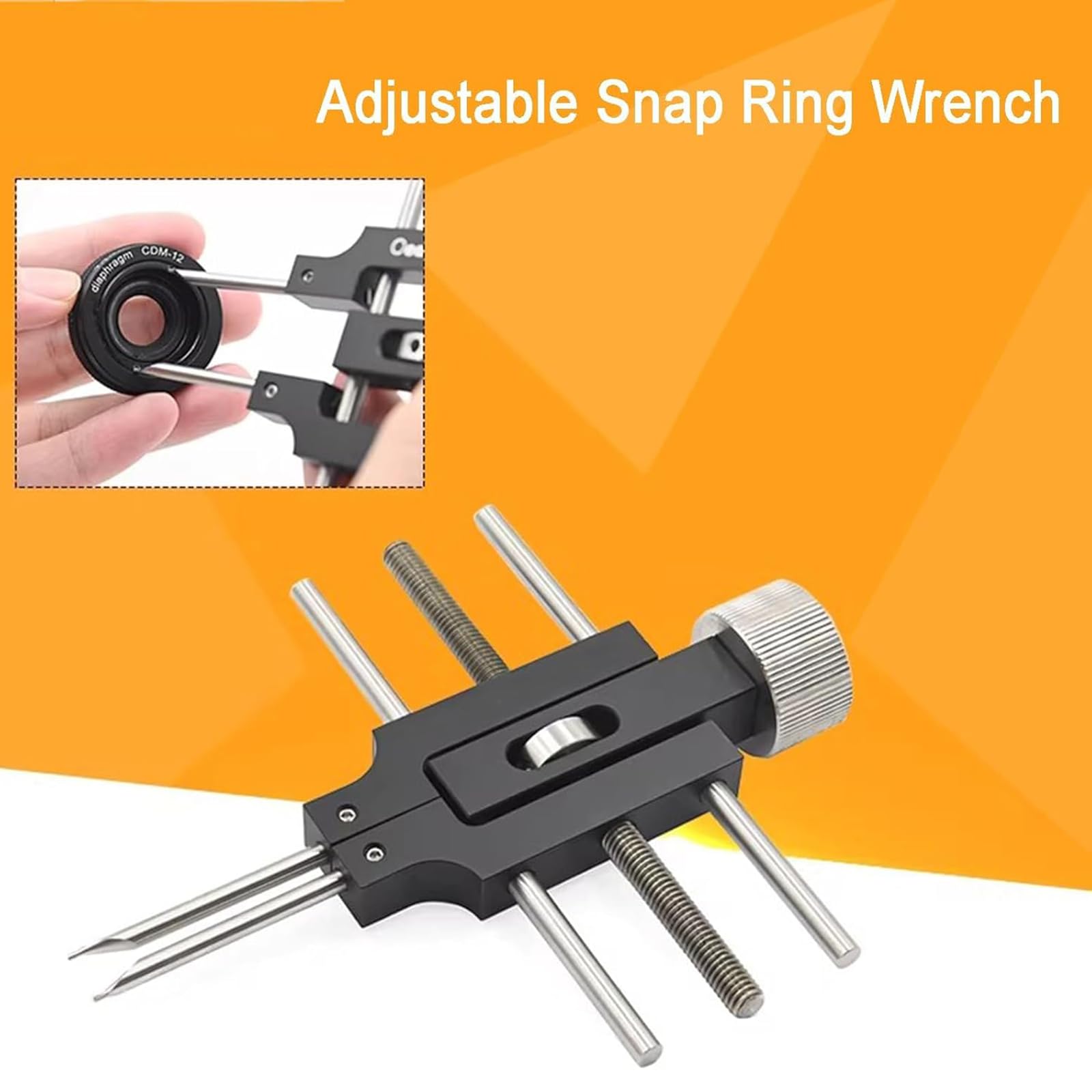 Clé à anneau à double extrémité, outil de bague de retenue optique, diamètre de serrage de 3 mm à 76,2 mm, acier inoxydable durable, idéal pour colliers et composants optiques