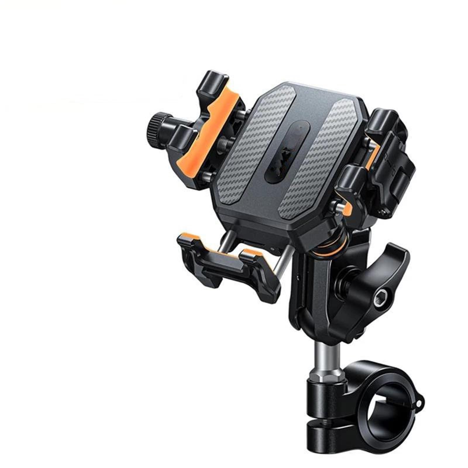 Soporte para Teléfono De Motocicleta Adecuado para Bicicleta Scooter | Soporte teléfono motocicleta, cargador inalámbrico 15W/USB C de 36W, carga rápida, antirrobo, a prueba golpes