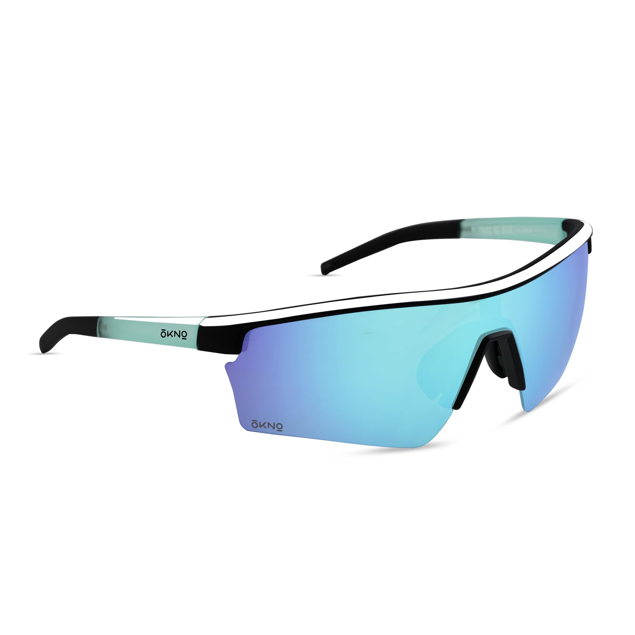 OKNO Polarized Sports Unilens Oversized Rectangular Sunglasses For Men & Women | For Cricket Cycling Driving Trekking Hiking Adventures | 100% UV Protection | RAPTOR | TRIOS