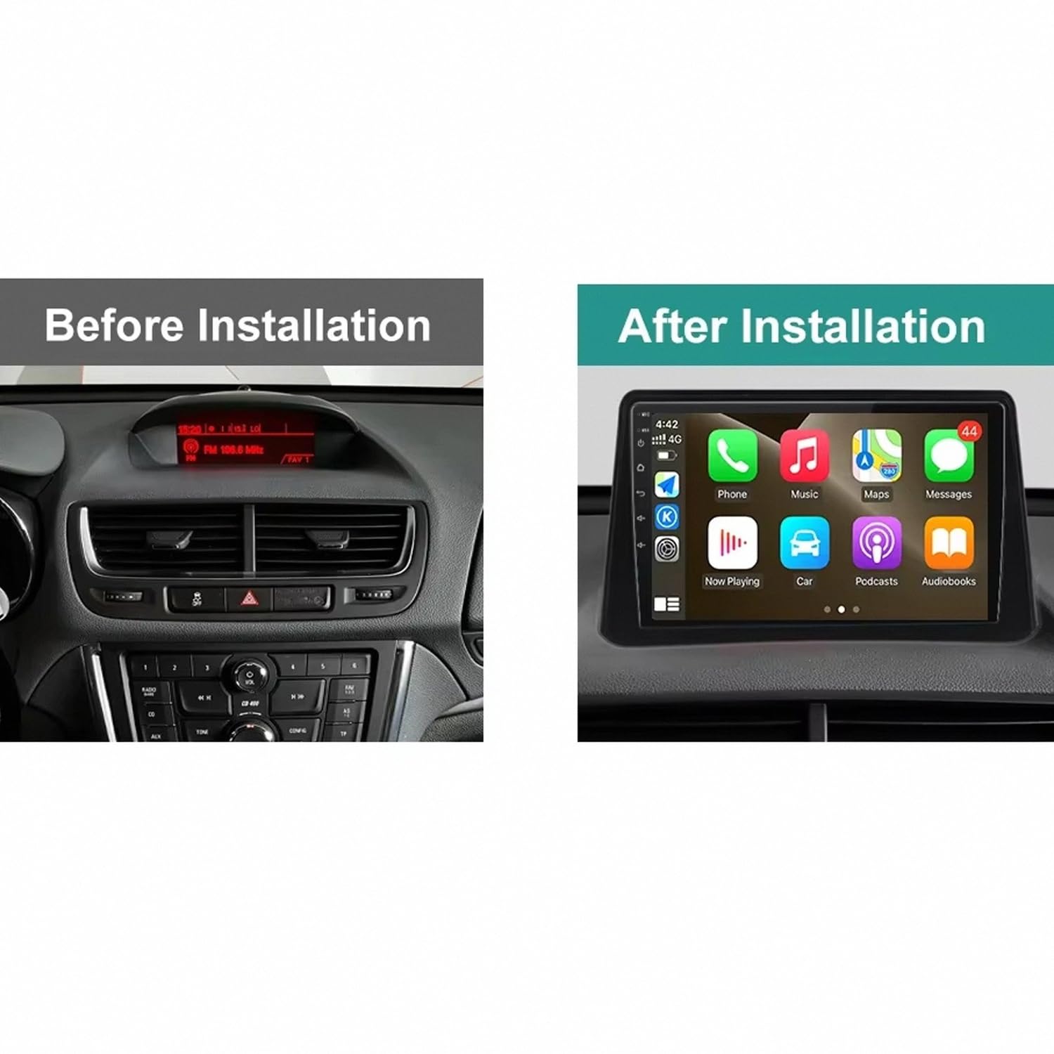 Navegación de Video del Automóvil para Buick Encore 2013-2019 Mirror Link, Incell Touchscreen Radio Coche con Bluetooth Radio USB/Eq Comandos Al Volante Cámara, 8 Nuclear 4G+64G