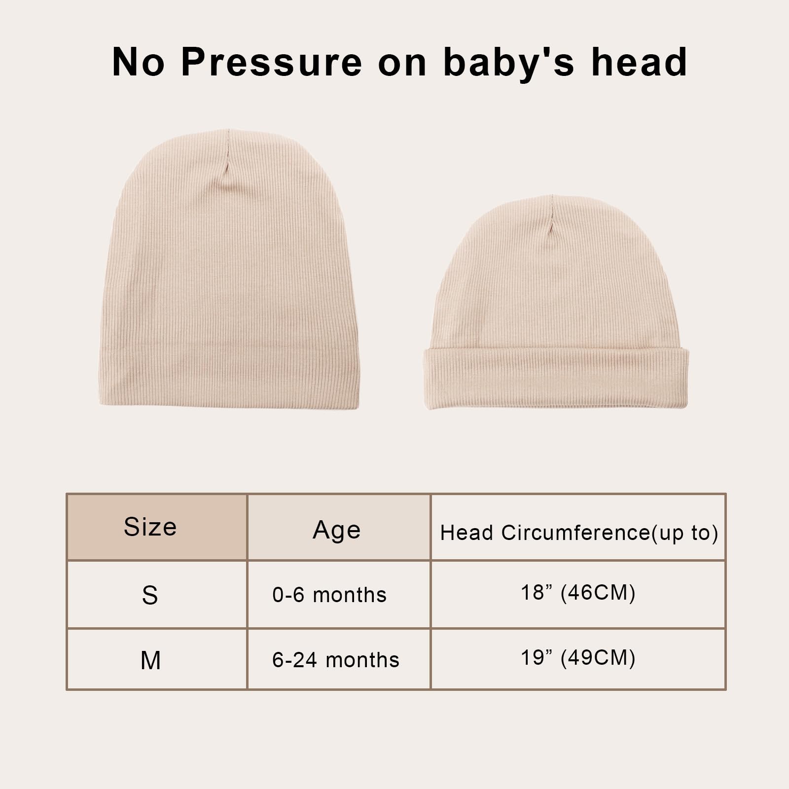 AQOKKA Baby Newborn Hats for Unisex Infant Toddler Soft Beanie Warm Cap Newborn Hospital Hats for Baby Boy Girl 0-24 Months