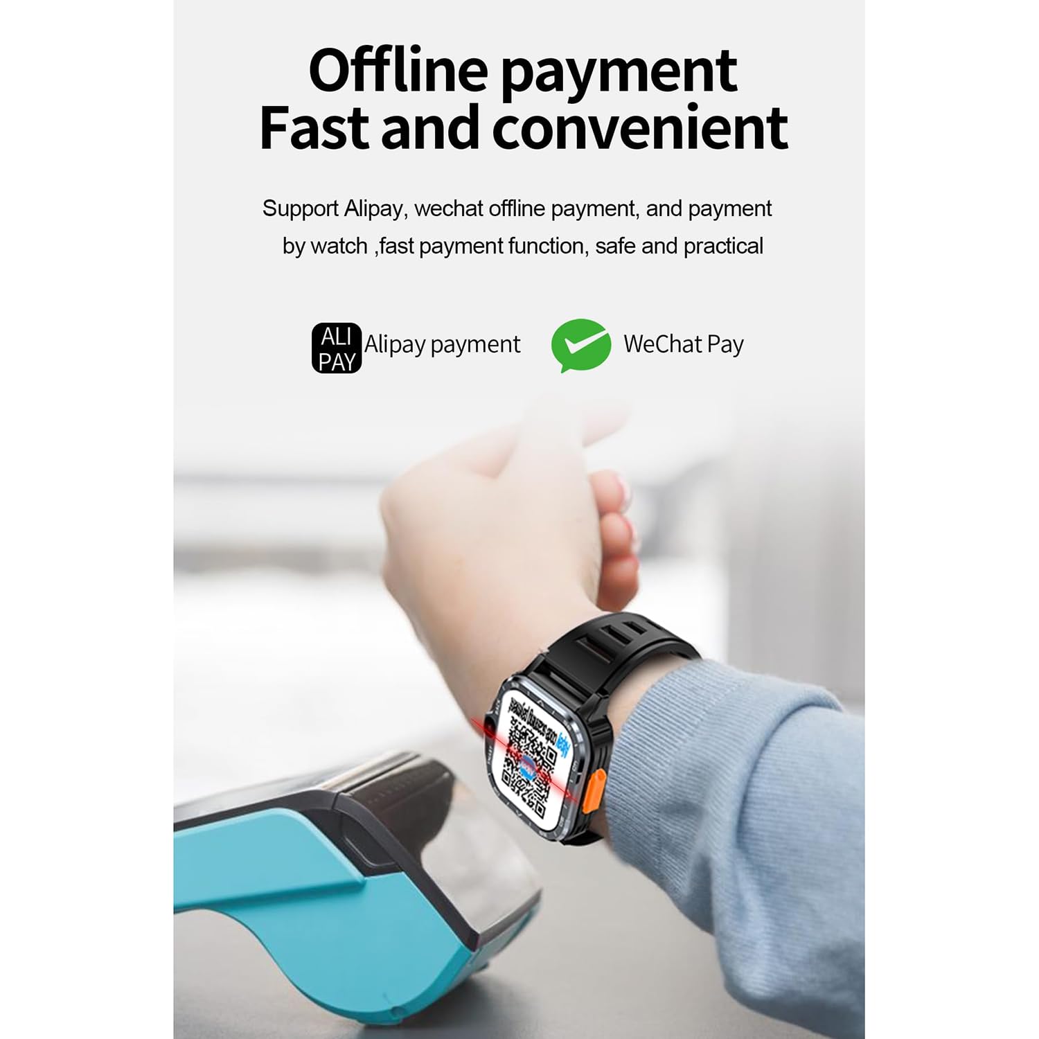 Smart Watch Android 4G, fitness tracker con doppia fotocamera HD, cardiofrequenzimetro, CPU quad-core, pagamenti offline, modalità multi-sport per adulti e studenti