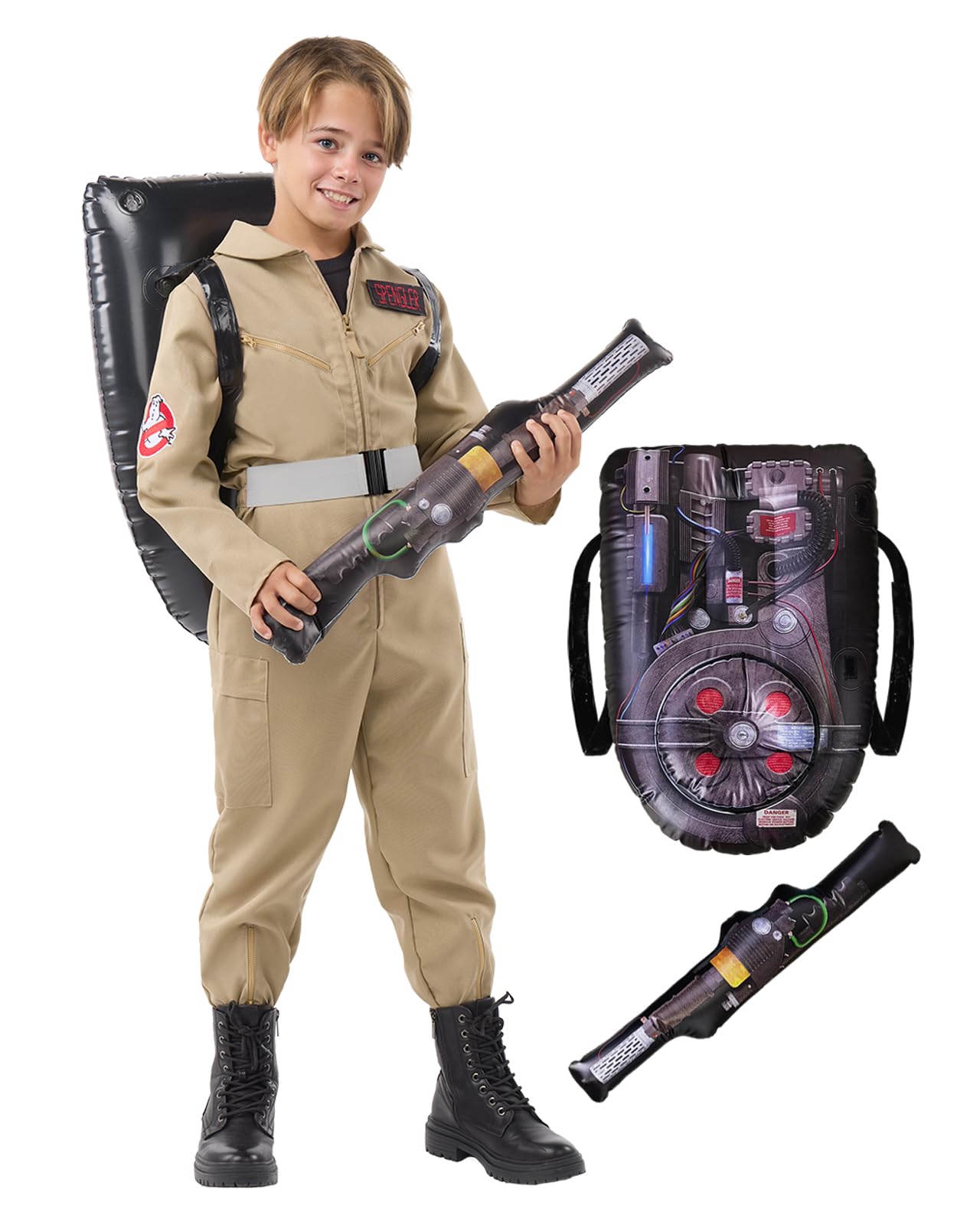 Funidelia Costume da Ghostbusters per bambina e bambino, Licenza Ufficiale, Film e Cinema, Fantasmi - Vestito per bambini per feste, Carnevale e Halloween