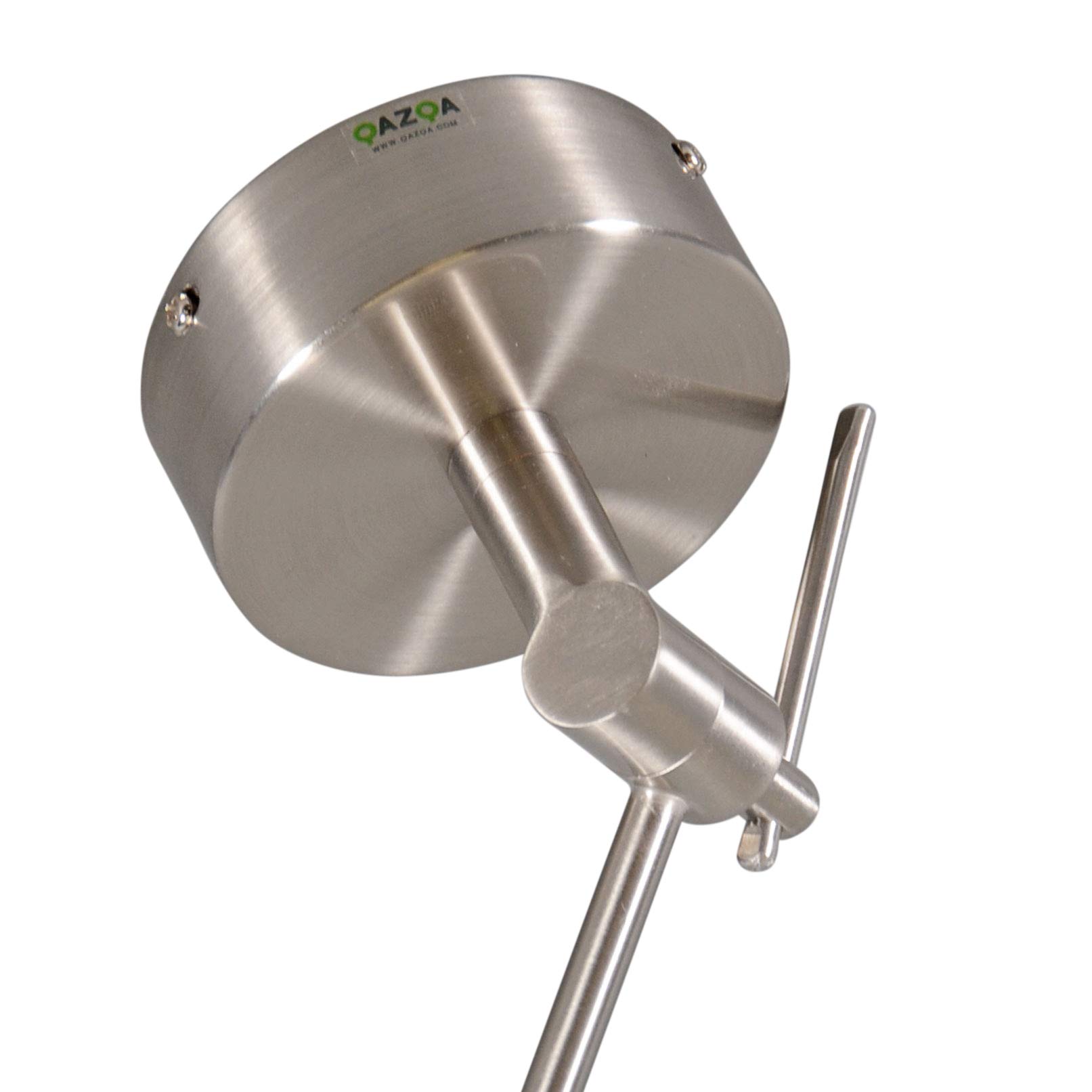Qazqa Moderno Lámpara colgante acero descentrada orientable sin pantalla - BLITZ I Acero Redonda/Alargada Adecuado para LED Max. 1 x 60 Watt