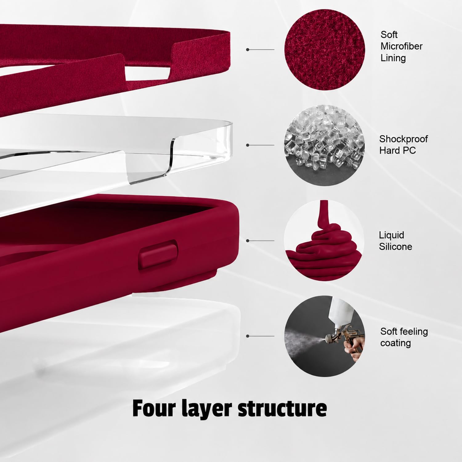 KACA Silicone Case for iPhone 16 Pro Max - Shockproof -4