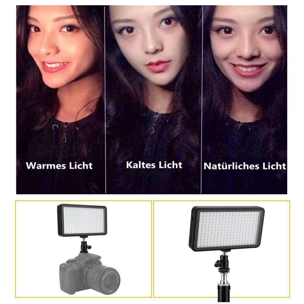 Videocamera W228 Video Luce Ultra Sottile dimmerabile per Studio Fotografico, Luce LED per Fotocamere/videocamere DSLR