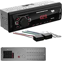 Som Automotivo Bluetooth USB SD Card Rádio FM App Display LED Vermelho