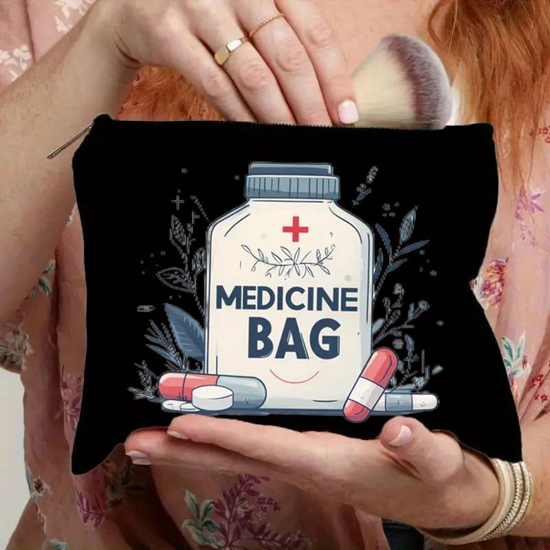 Medication Bag Travel Pill Organizer with Wristband - Compact Travel Pill Organizer - Unisex Medication Bag,Perfect For First Aid & Cosmetics,Ideal Health Gift (FH0005) - Image 4