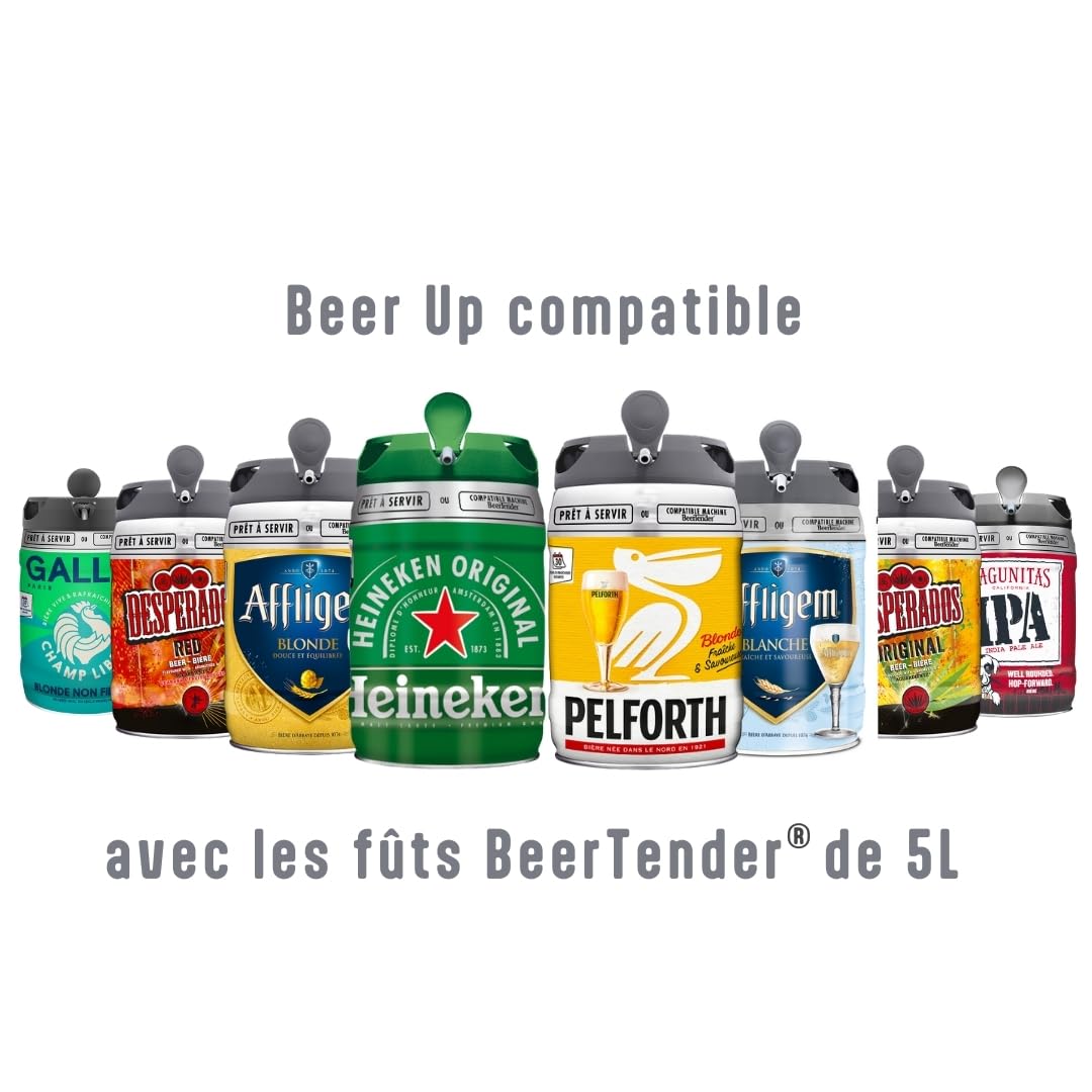BeerTender® Tireuse à bières portative 20 verres 4 kits fûts ceinture porte verres 12 marqueurs 20h froid remplissage fond