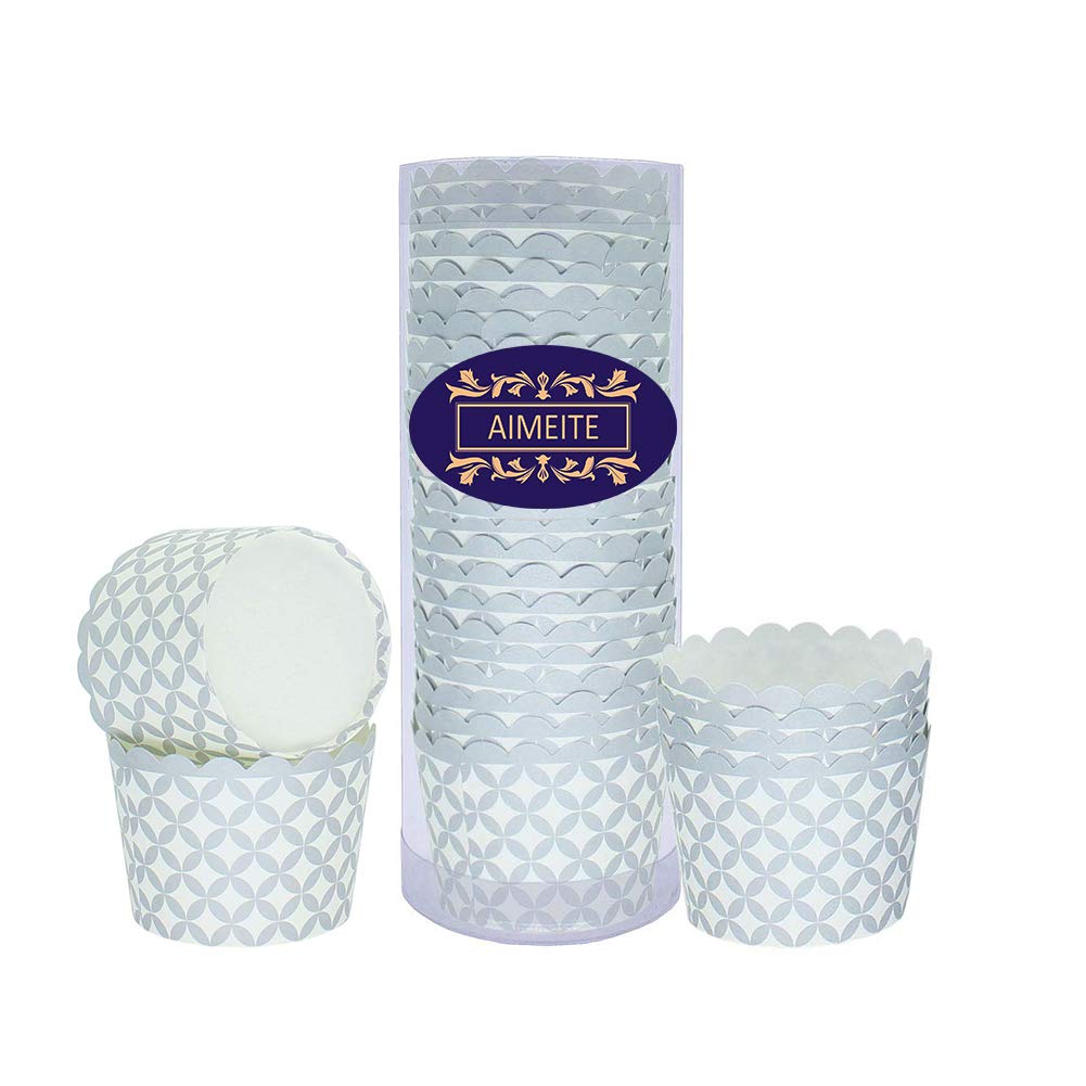AIMEITE (Pack of 24) Cupcake Wrapper Paper Cases Baking Cups Liners Cake Muffin Greaseproof Cupcake Cases Muffin Cases (Gray)