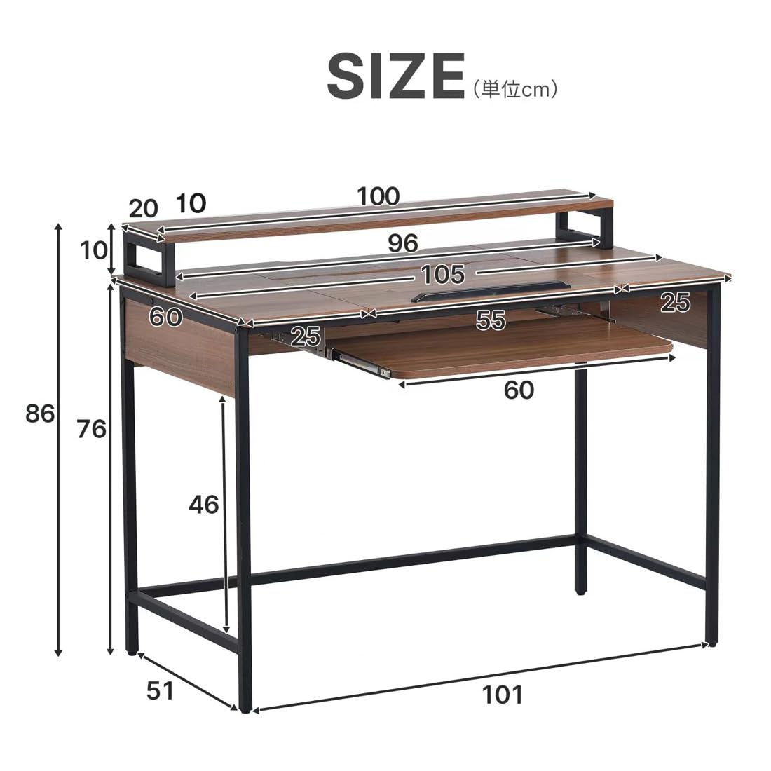 Amazon | パソコンデスク オフィスデスク 木製 ハイタイプとロータイプ
