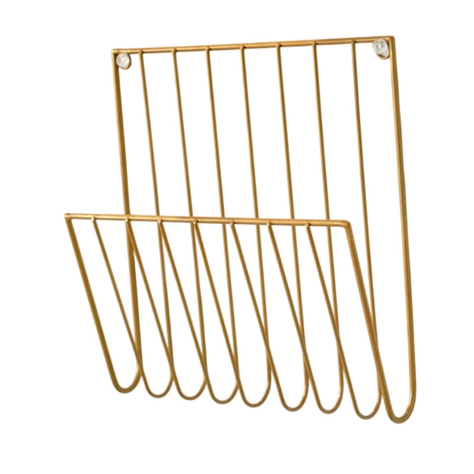 Ptasccne Hanging Magazine Rack Iron Wall Mounted File Magazine Holder Space-Saving, for Office Home Decorative magazine rack