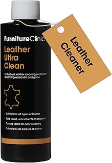 Furniture Clinic Leather Ultra Clean - 250ml - All-Purpose Leather Cleaner - Leather Cleaner for Sofas - Leather Car Interior Cleaner - Deep Cleans All Leather Types and Colours