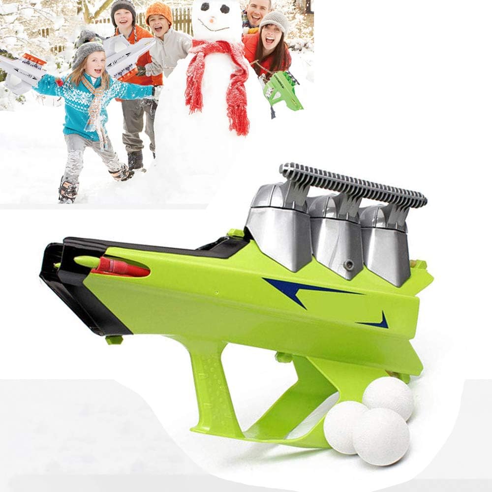 Instan Snowball gun 2-in-1 Snowball Blaster Gun Snow Ball Shooter Snowball Maker and Launcher Gun Outdoor Winter Snow Fight Game Toys for Kids and Adults