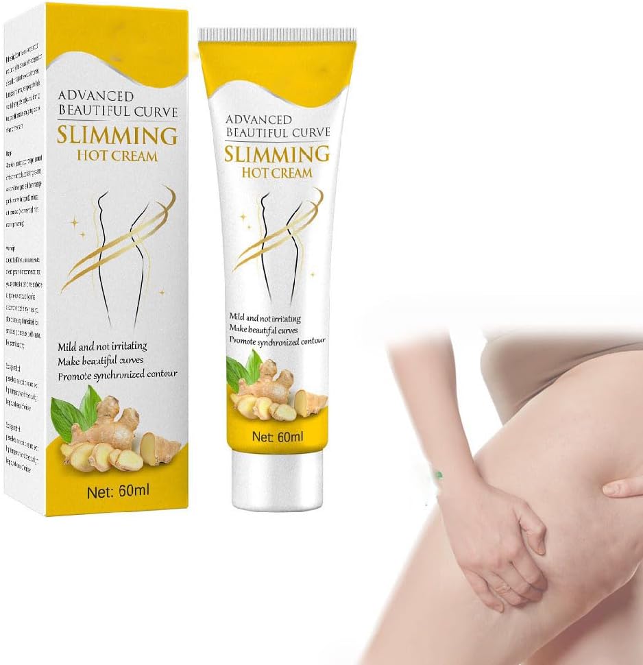 Ginger Fat Burning Cream, Ginger Slimming Hot Cream, Skin Tightening Cellulite Body Lotion, Belly Drainage Ginger Cream