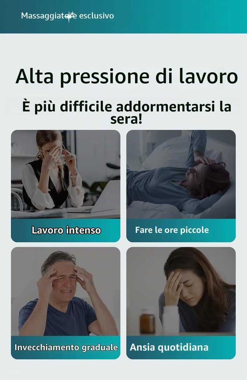Massaggiatore per Testa con Aria Compressa e Calore - Dispositivo Relax 3 in 1 per Insonnia, Stress e Mal di Testa - Leggero, Regolabile, Rilassante - Idea Regalo Uomo Donna